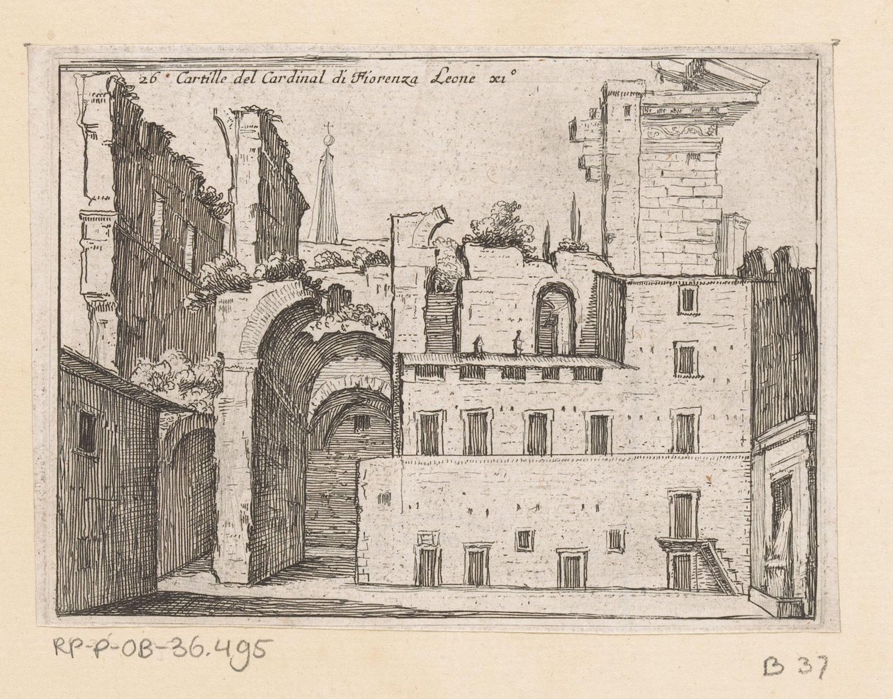 Ruins of the Serapeum in Rome by Giovanni Battista Mercati