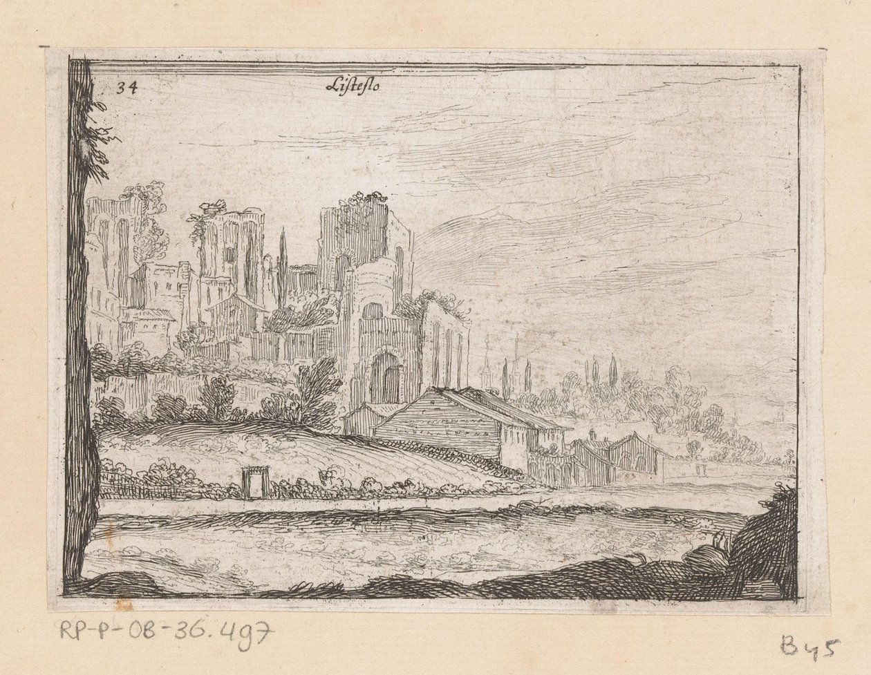 Ruins of Palazzo Maggiore in Rome by Giovanni Battista Mercati