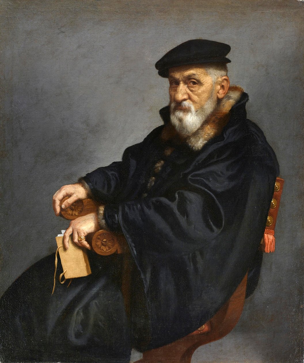 Portrait of a Seated Old Man by Giovanni Battista Moroni
