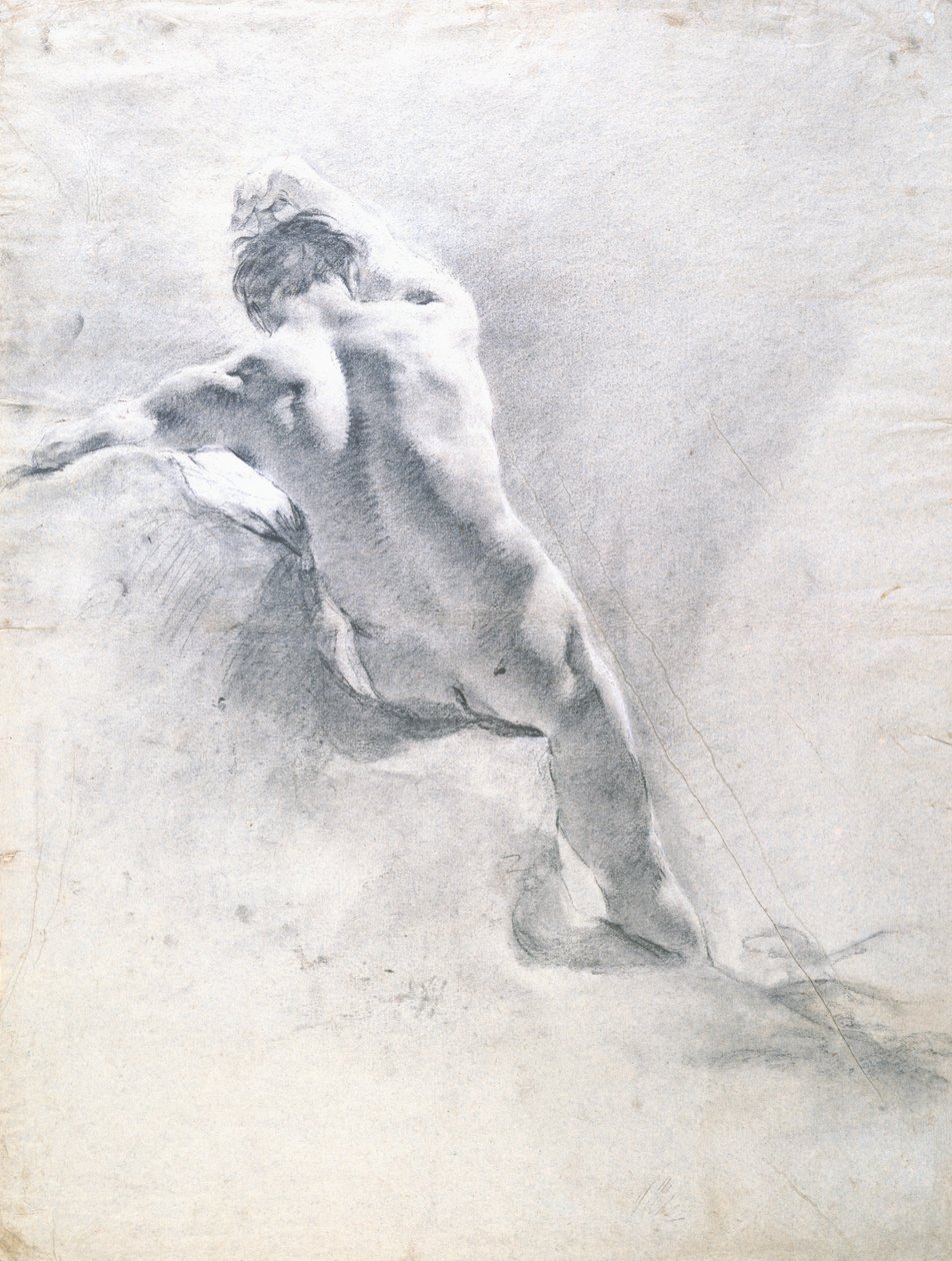 Study of a Male Nude by Giovanni Battista Piazzetta