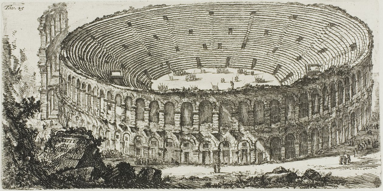 Amphitheater of Verona, plate 25 from Some Views of Triumphal Arches and Other Monuments by Giovanni Battista Piranesi