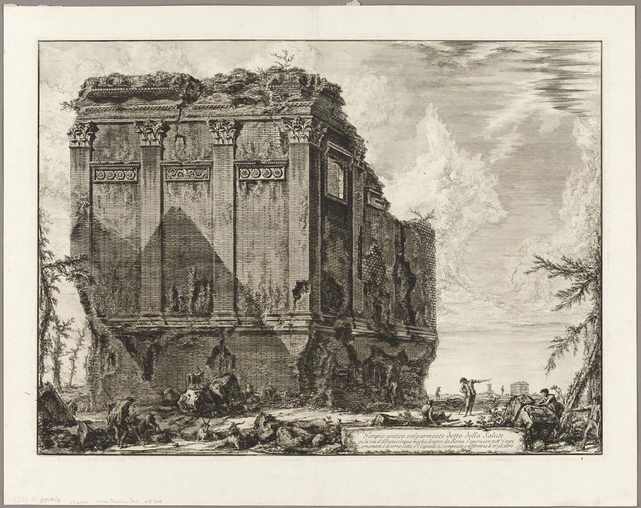 Ancient Temple Commonly Called the Temple of Health on the Via d