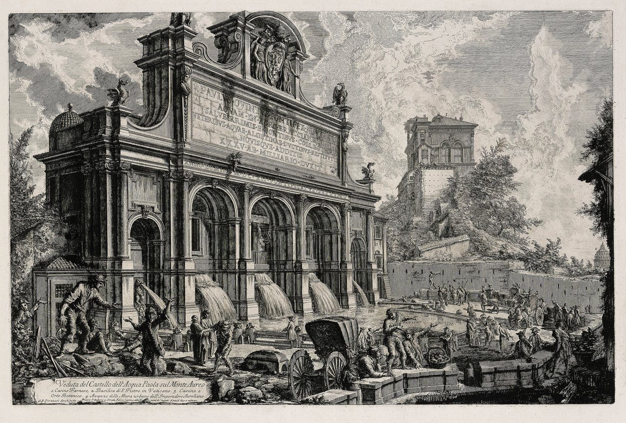 View of the Fountainhead Acqua Paola on the Janiculum (from: Views of Rome) by Giovanni Battista Piranesi