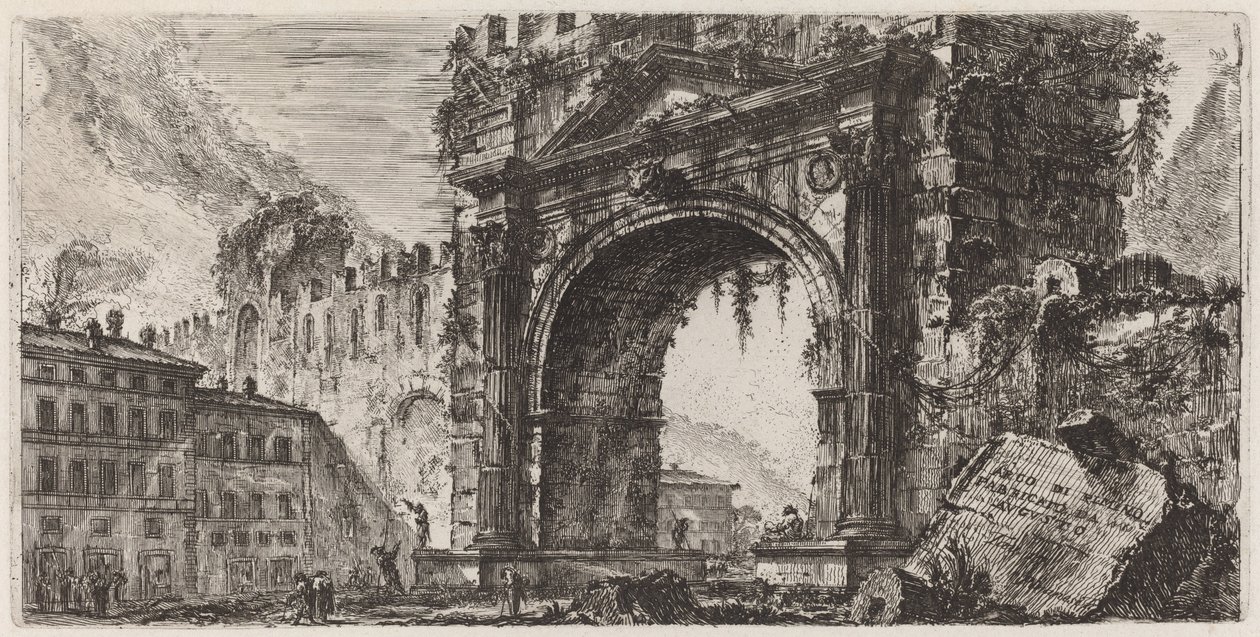 Arch of Rimini Built by Augustus by Giovanni-Battista Piranesi