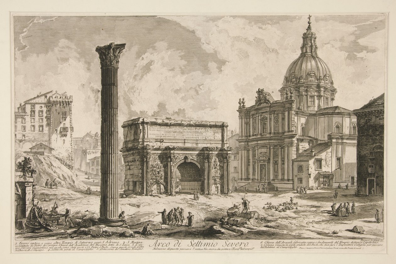 Arch of Septimius Severus, from Views of Rome by Giovanni Battista Piranesi