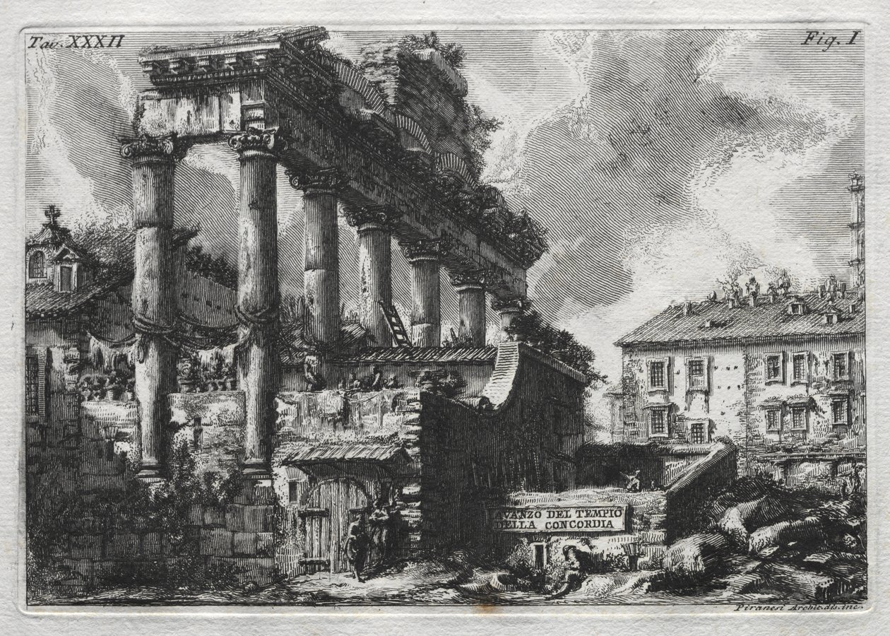 Remains of the Temple of Concord by Giovanni Battista Piranesi