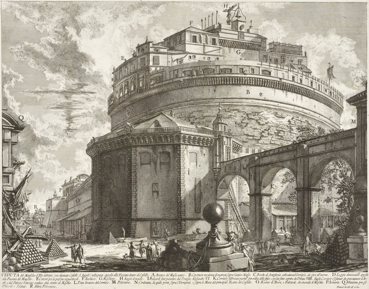 View of the Mausoleum of Aelius Hadrianus (Castel Sant