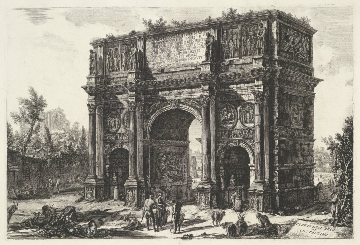 Arch of Constantine in Rome by Giovanni Battista Piranesi