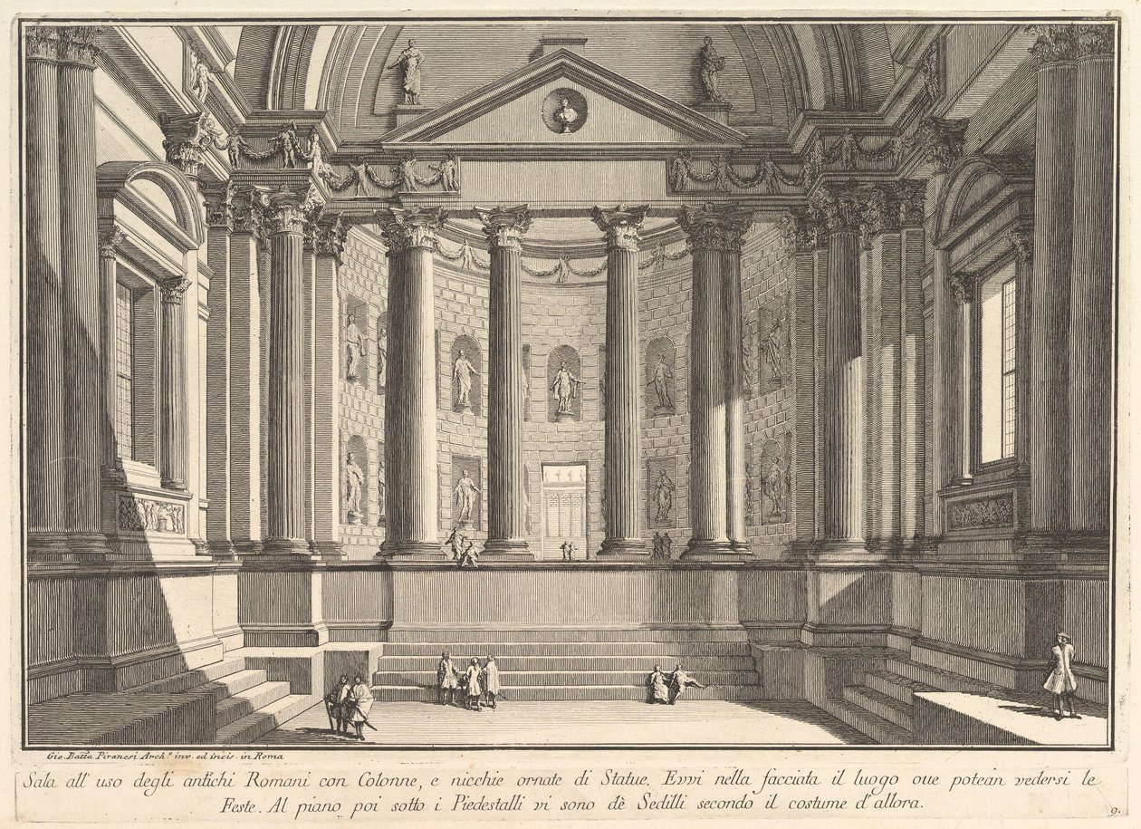 Colonnaded hall according to the custom of the ancient Romans