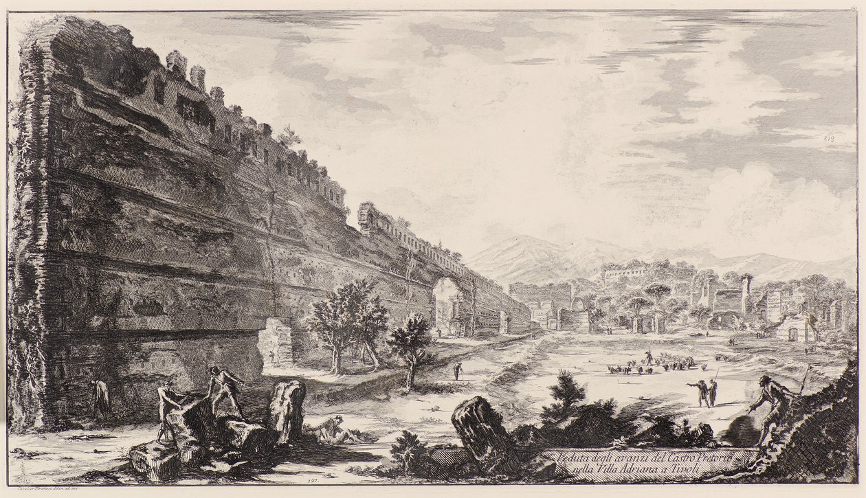 Degli Avanzi Del Castro Pretorio nella Villa Adriana a Tivoli by Giovanni Battista Piranesi