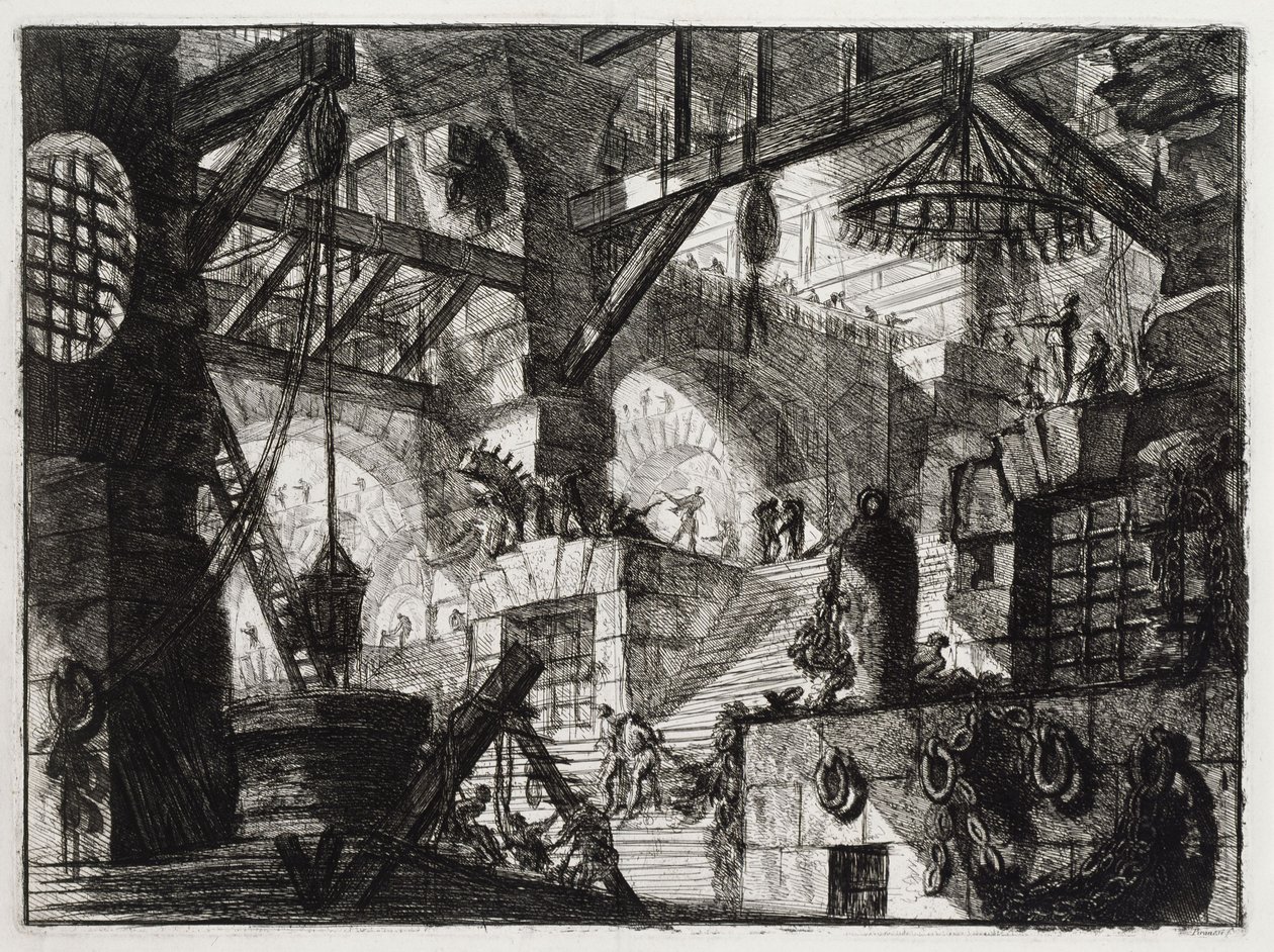 The Draw Well (Plate 13 in: Prisons of Invention) by Giovanni Battista Piranesi