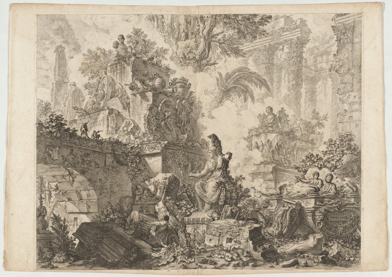 Frontispiece, with Statue of Minerva by Giovanni Battista Piranesi