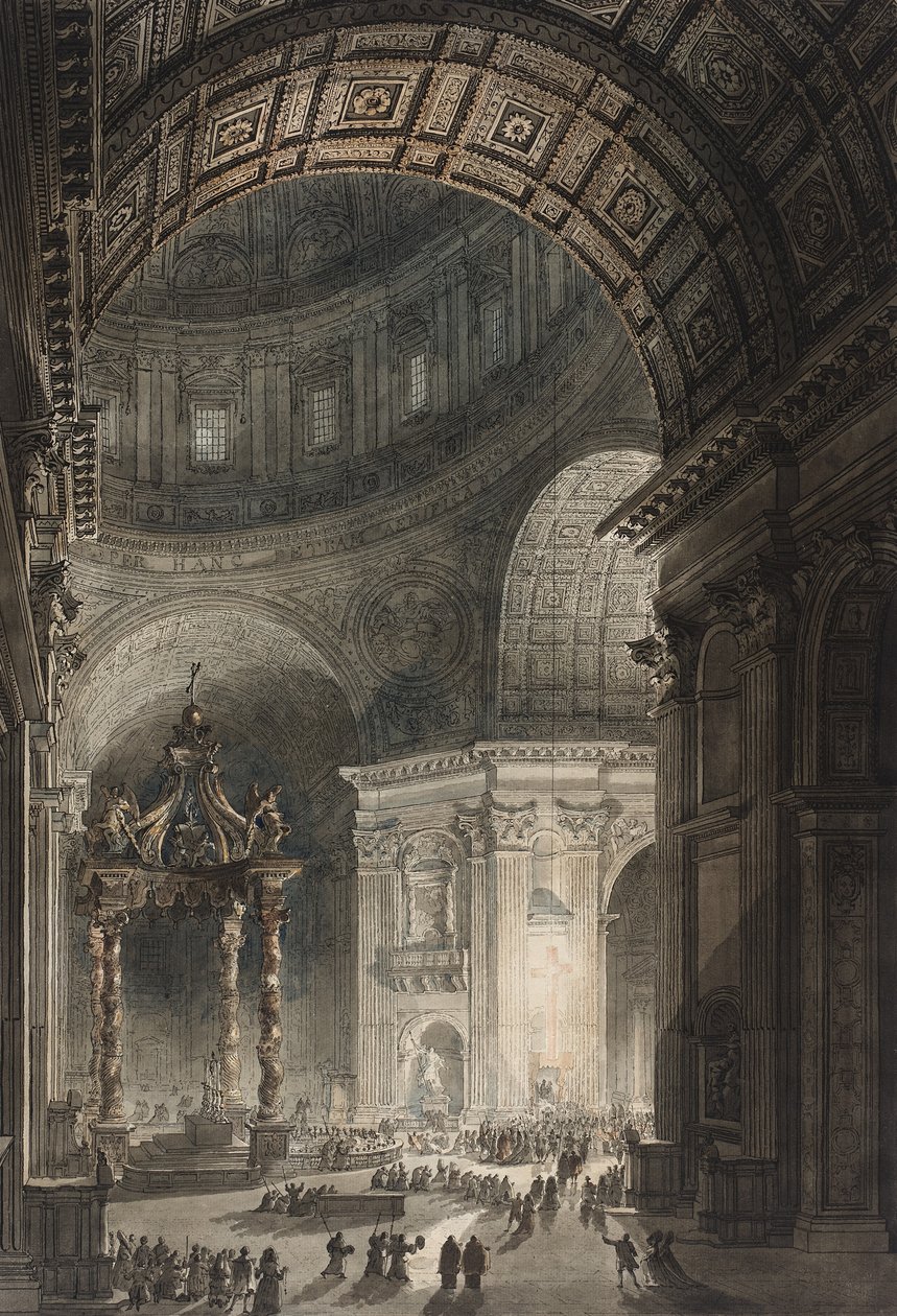 Illumination of the Cross in St. Peters on Good Friday by Giovanni Battista Piranesi