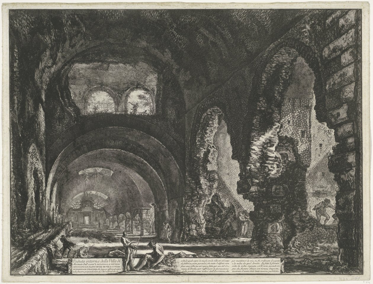 Interior of the Temple of Hercules Victor in Tivoli (Views of Rome) by Giovanni Battista Piranesi