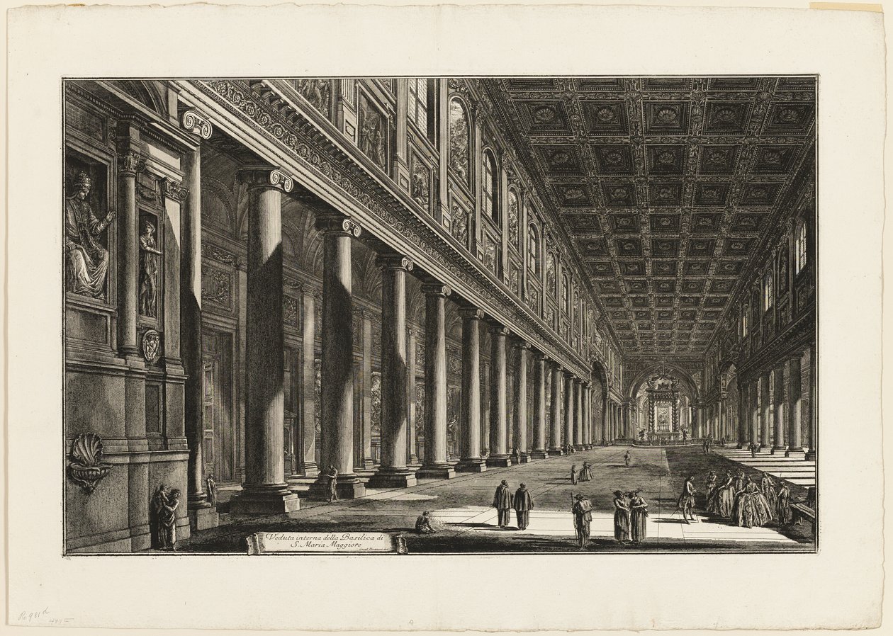 Interior View of the Basilica of S. Maria Maggiore, from Views of Rome by Giovanni Battista Piranesi