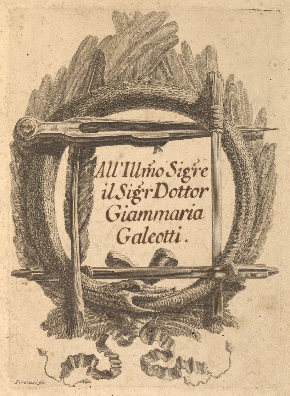 Letters of Justification Written to Milord Charlemont and His Agents in Rome by Giovanni Battista Piranesi