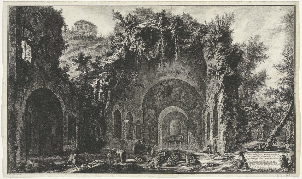 Nymphaeum of Egeria near Rome by Giovanni-Battista Piranesi