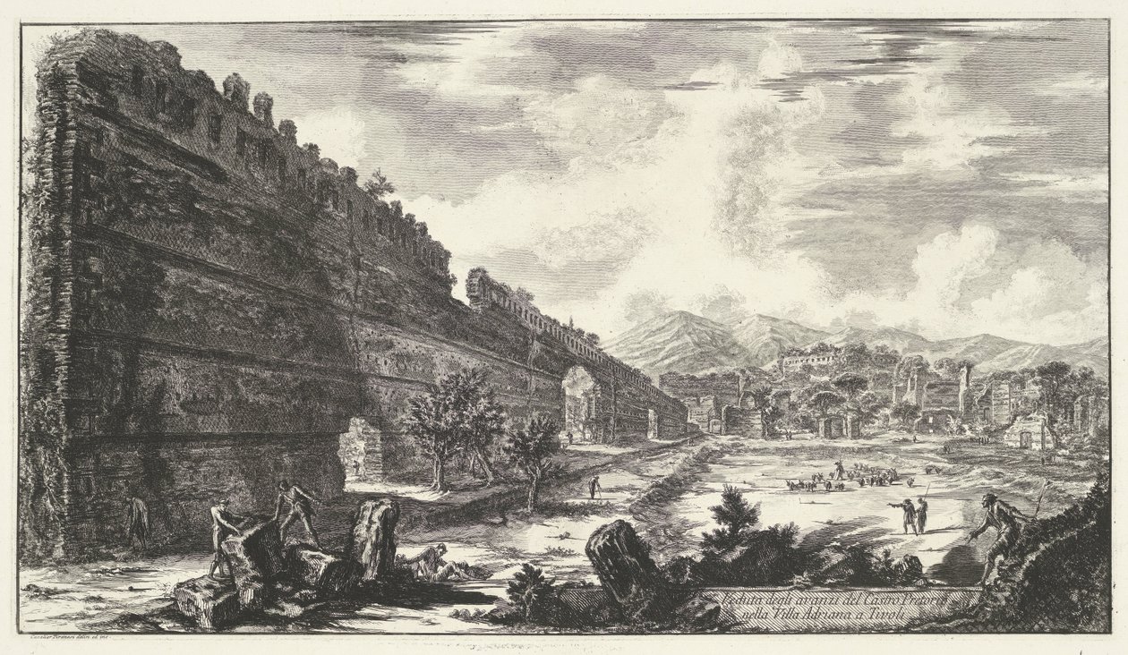Pecile in the Villa Adriana in Tivoli by Giovanni-Battista Piranesi