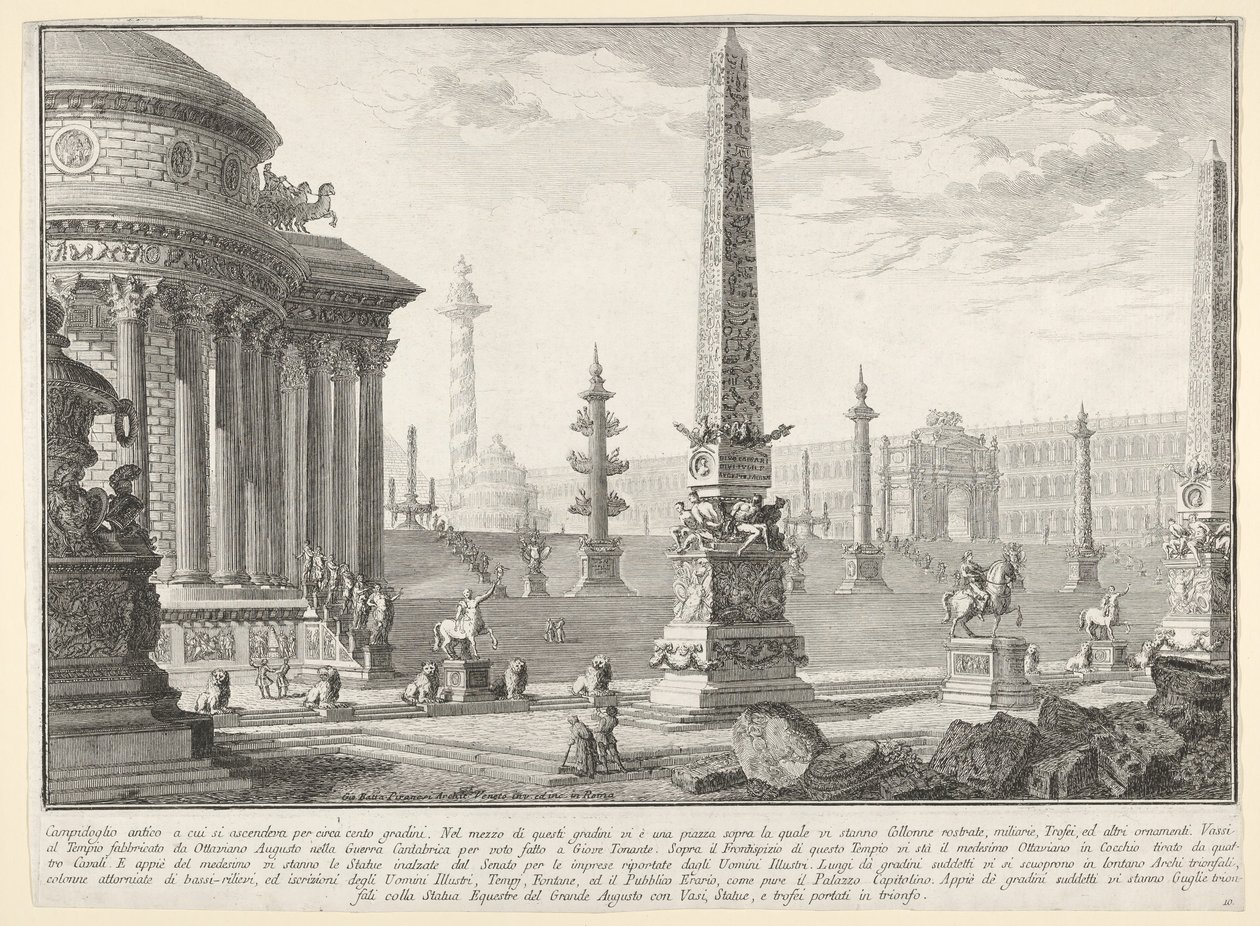 Plate 10: The ancient Capitol ascended by approximately one hundred steps by Giovanni Battista Piranesi