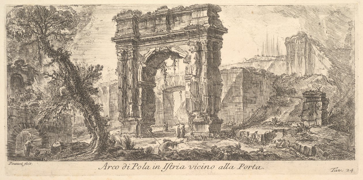 Plate 24: Arch of Pola in Istria near the Gate by Giovanni Battista Piranesi
