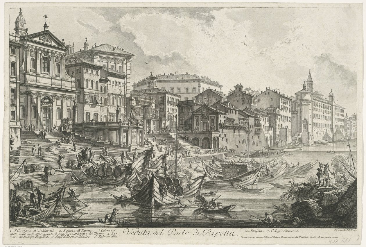 Port of Ripetta in Rome (series title: Views of Rome)