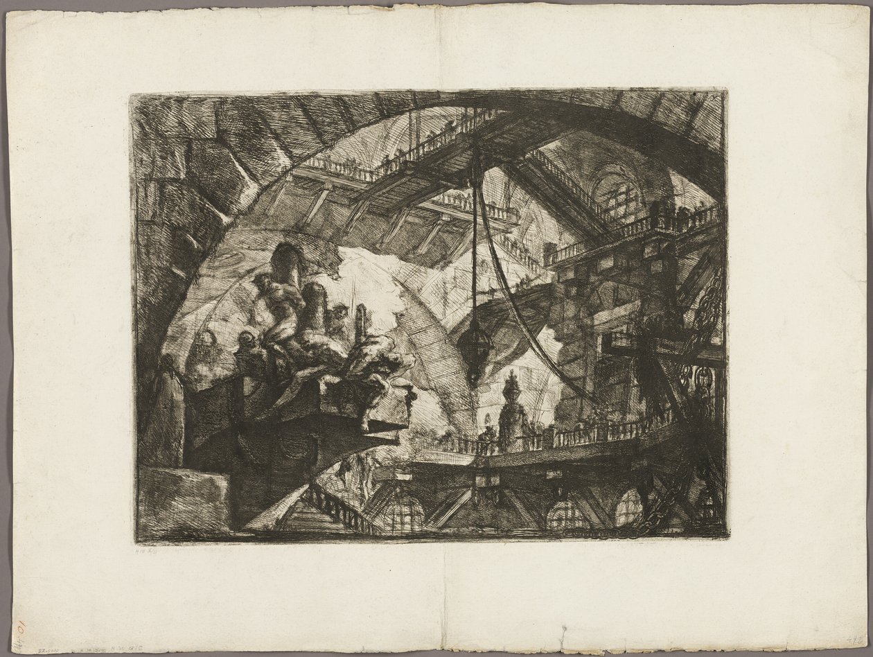 Prisoners on a Projecting Platform, plate 10 from Imaginary Prisons by Giovanni Battista Piranesi