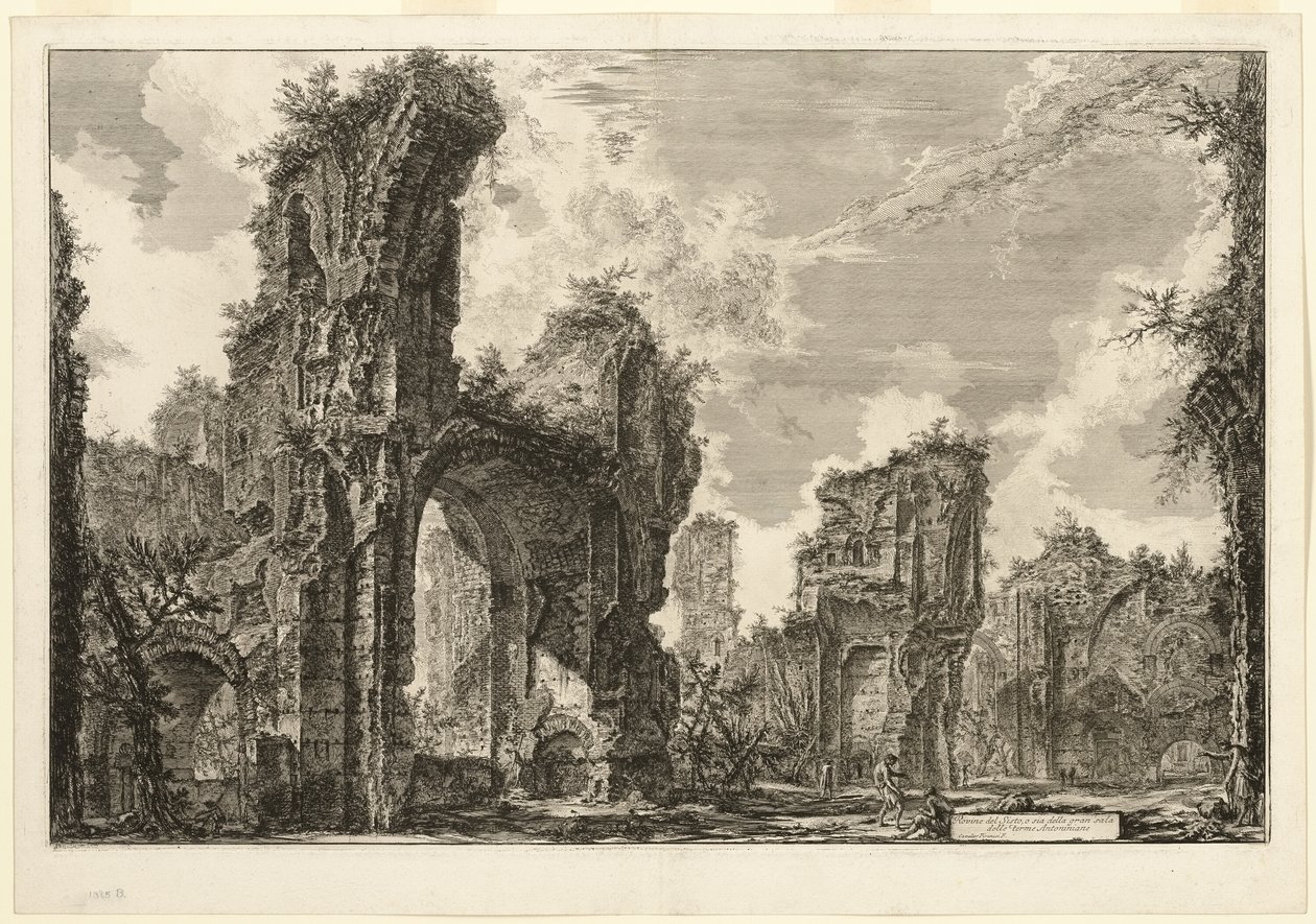 Ruins of the Xystus, the Central Hall of the Antonine Baths, from Views of Rome by Giovanni Battista Piranesi
