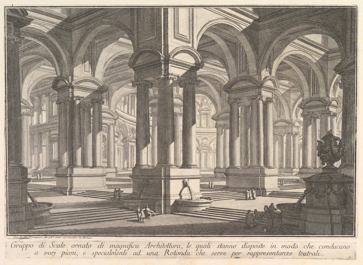 Stairways Adorned by Magnificent Architecture by Giovanni Battista Piranesi