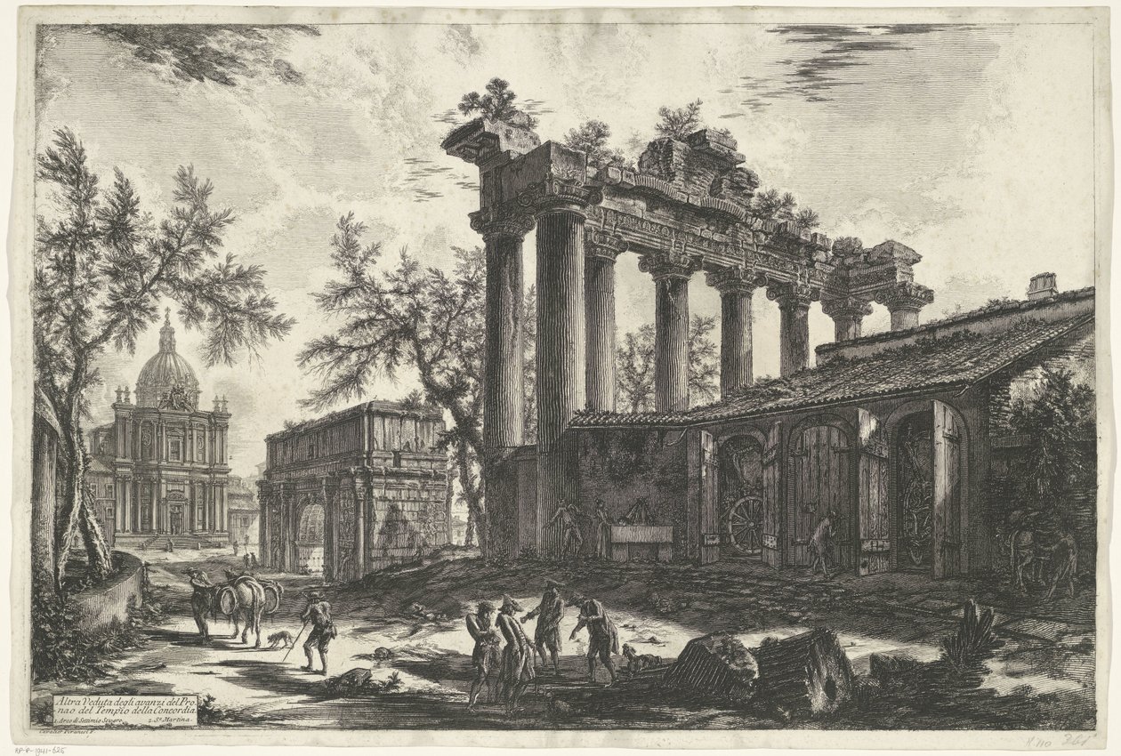 Temple of Saturn in Rome by Giovanni Battista Piranesi