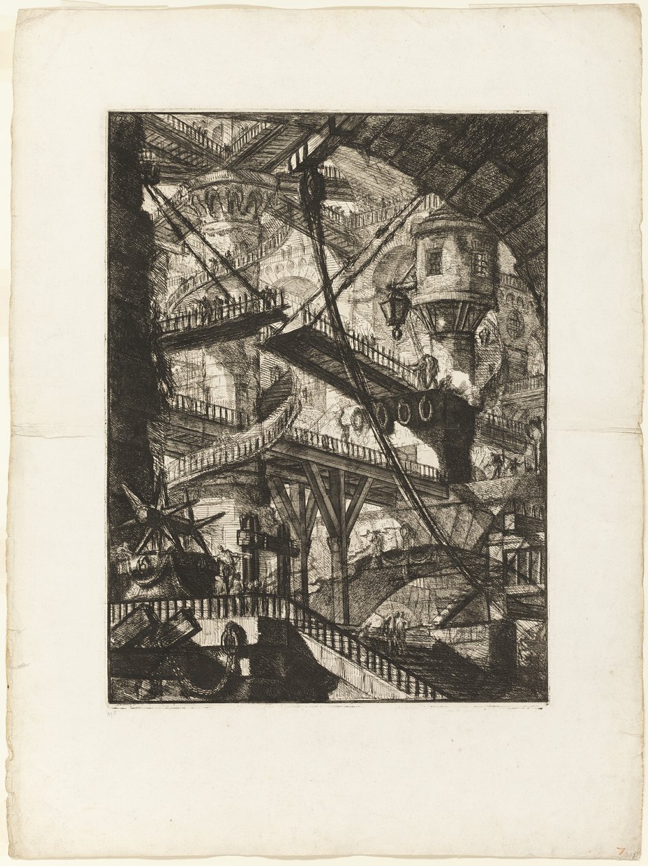 The Drawbridge, plate 7 from Imaginary Prisons by Giovanni Battista Piranesi