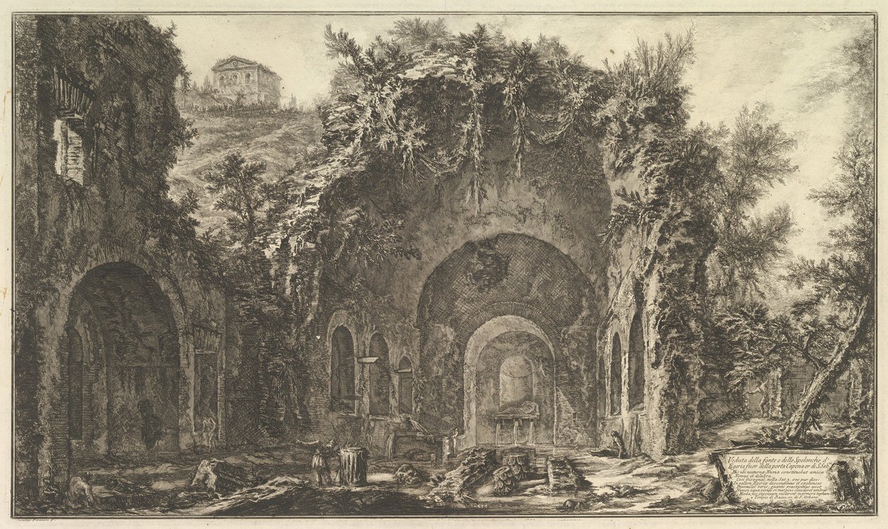 The So-Called Grotto of Egeria (View of the Fountain and Caves of Egeria outside the Porta Capena) by Giovanni Battista Piranesi