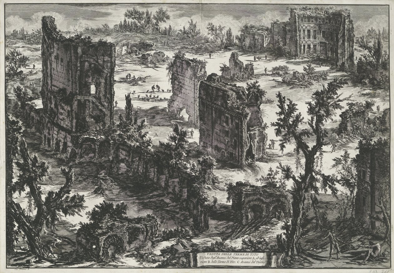 Baths of Trajan in Rome by Giovanni Battista Piranesi