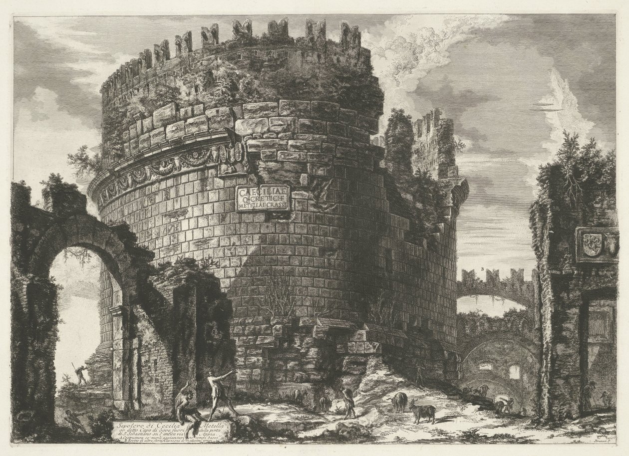 Tomb of Caecilia Metella in Rome (Views of Rome) by Giovanni Battista Piranesi