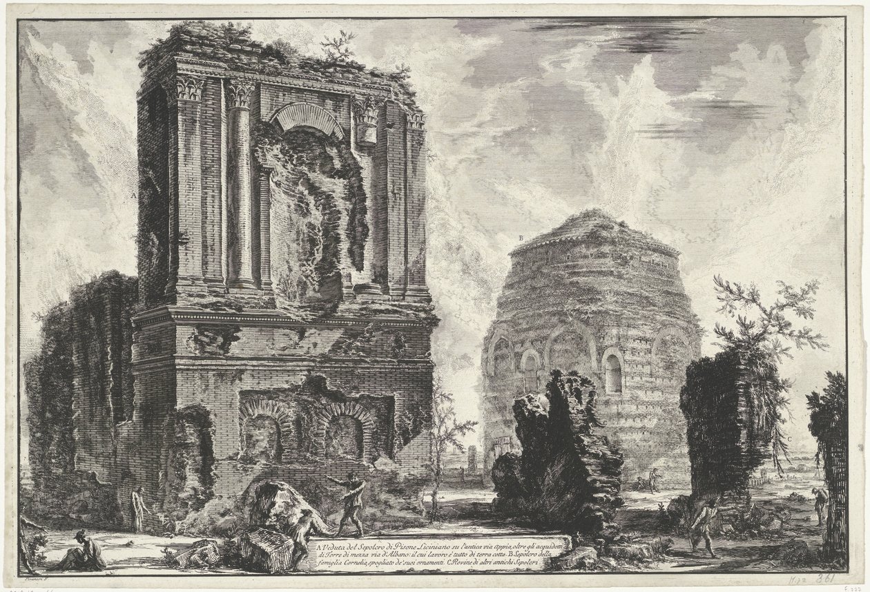 Tombs of Licinianus Piso and the Cornelius Family Along the Via Appia (Views of Rome) by Giovanni Battista Piranesi