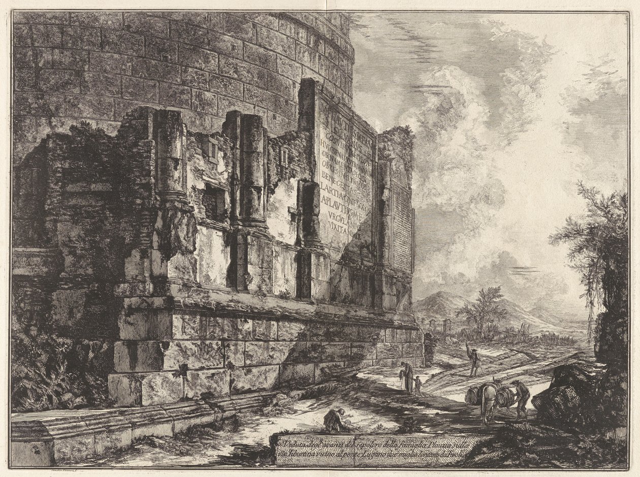 View of the Remains of the Tomb of the Plautii on the Via Tiburtina Near the Ponte Lugano Two Miles from Tivoli by Giovanni Battista Piranesi