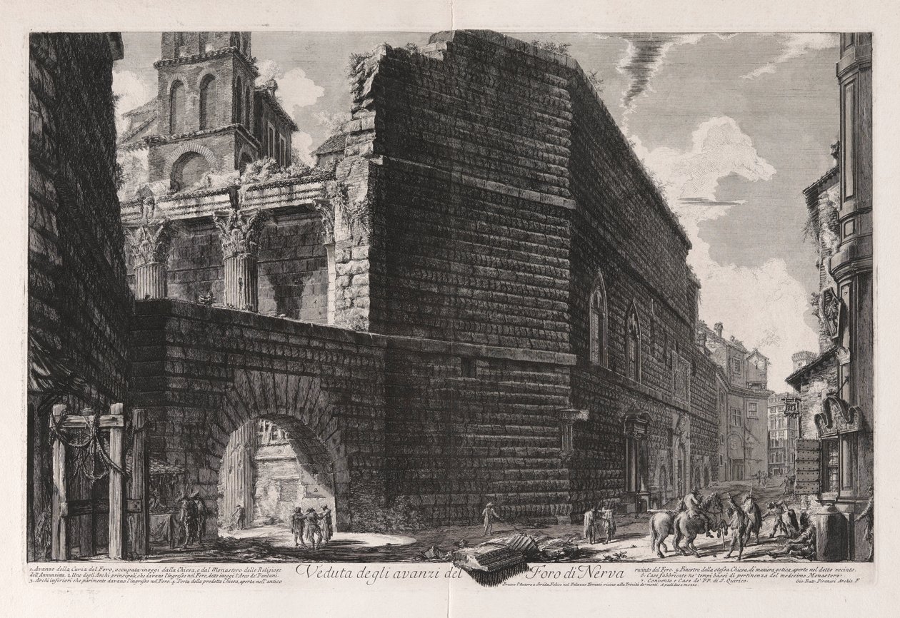 View of the Remains of the Forum of Nerva, from Views of Rome