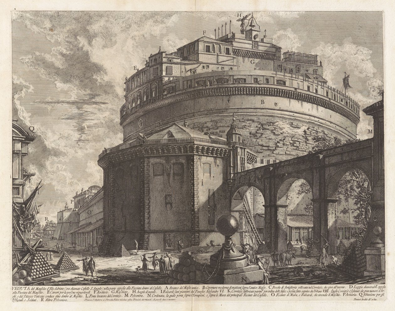 View of the Mausoleum of the Emperor Hadrian (now called Castel Sant