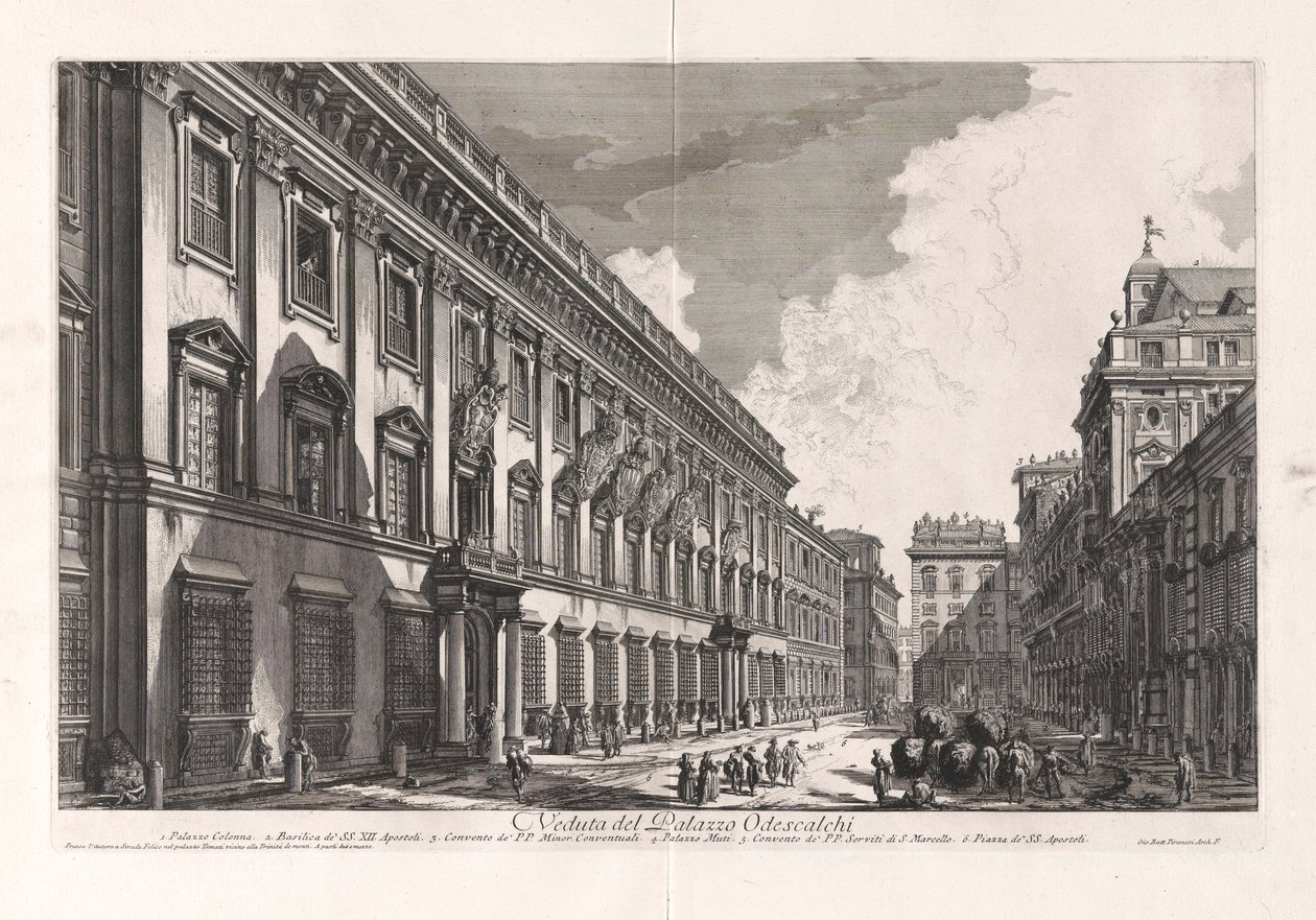 View of the Odescalchi Palace, from Views of Rome by Giovanni Battista Piranesi