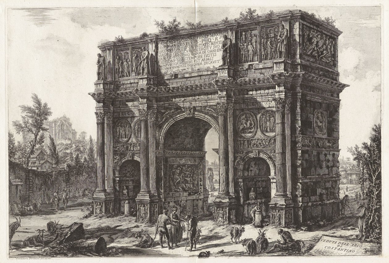 View of the Arch of Constantine, from Views of Rome by Giovanni Battista Piranesi