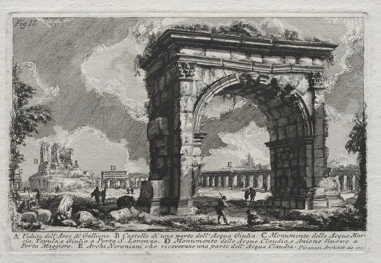 View of the Arch of Gallienus by Giovanni-Battista Piranesi