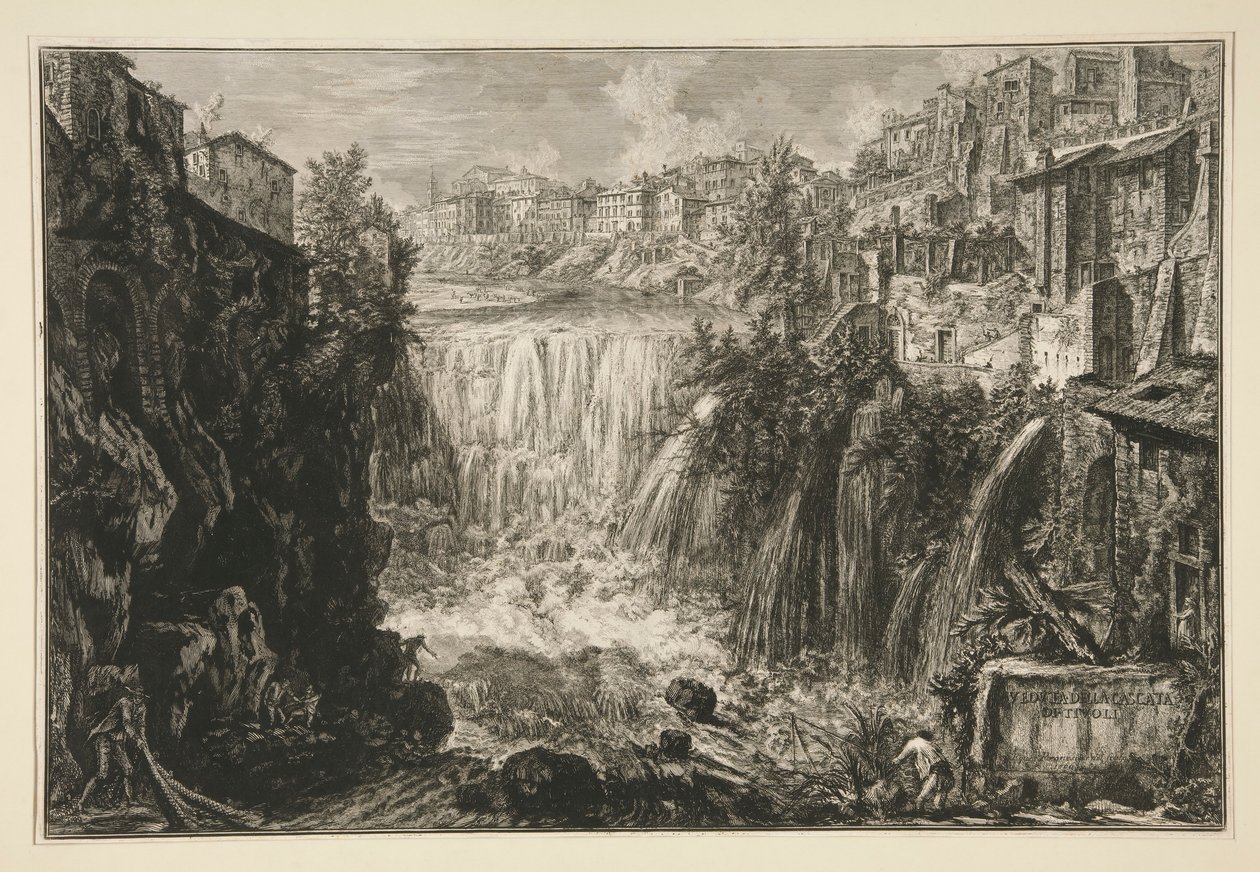 View of the Grand Cascade at Tivoli, from Vedute di Roma by Giovanni Battista Piranesi