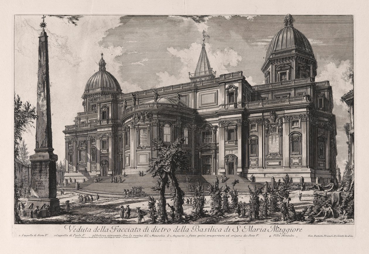 View of the Façade at the Back of the Basilica of Santa Maria Maggiore, from Views of Rome by Giovanni Battista Piranesi
