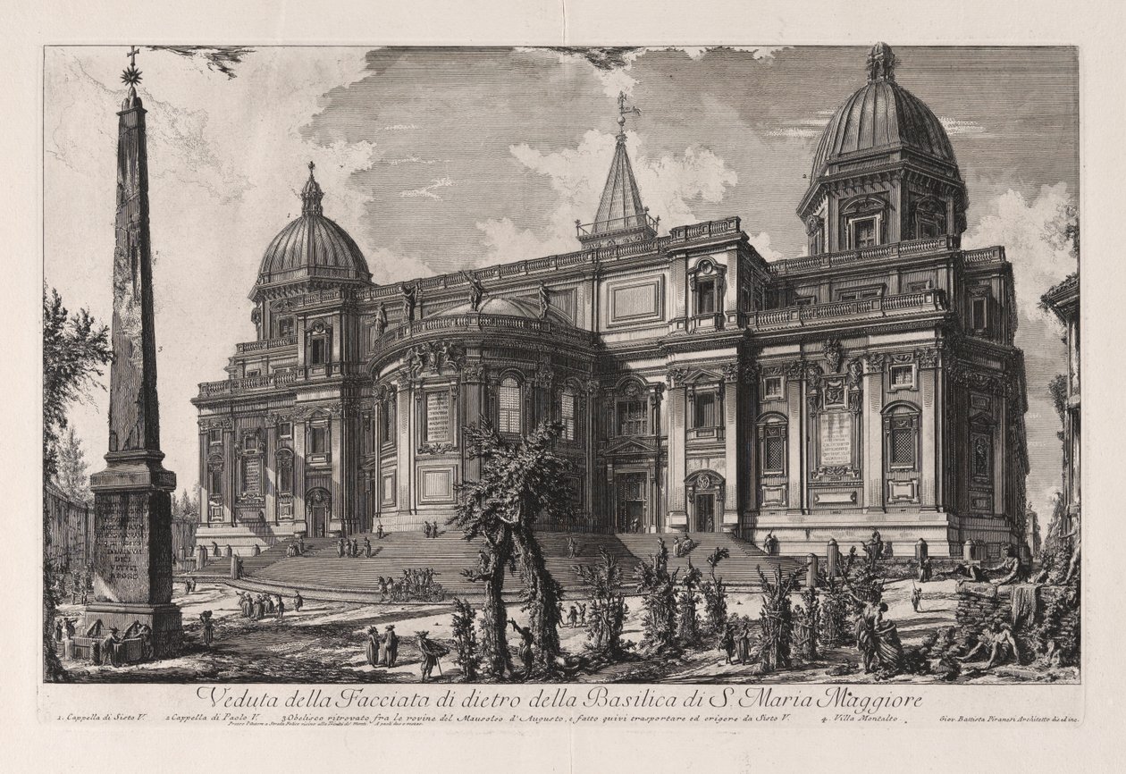 View of the Rear Façade of the Basilica of Santa Maria Maggiore, from Vedute di Roma (Views of Rome) by Giovanni Battista Piranesi