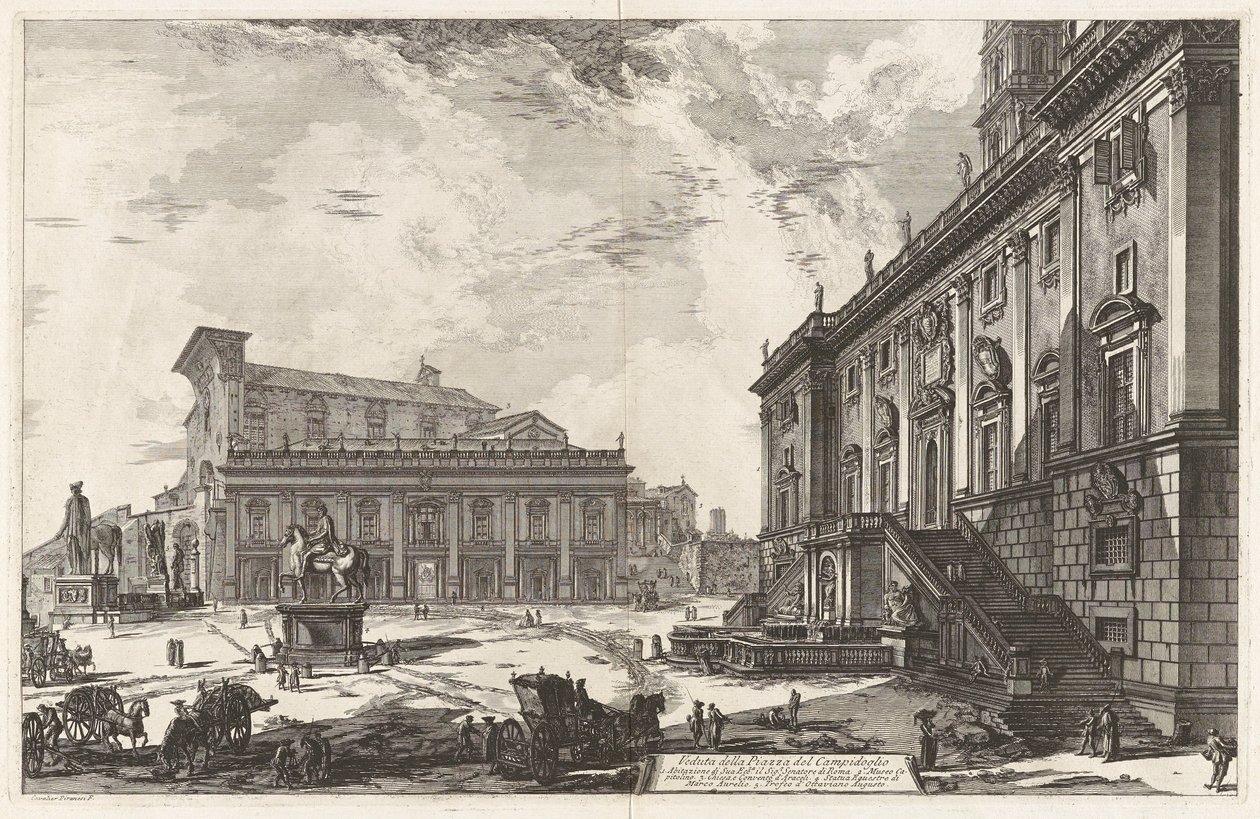 View of the Piazza del Campidoglio, from Views of Rome by Giovanni Battista Piranesi