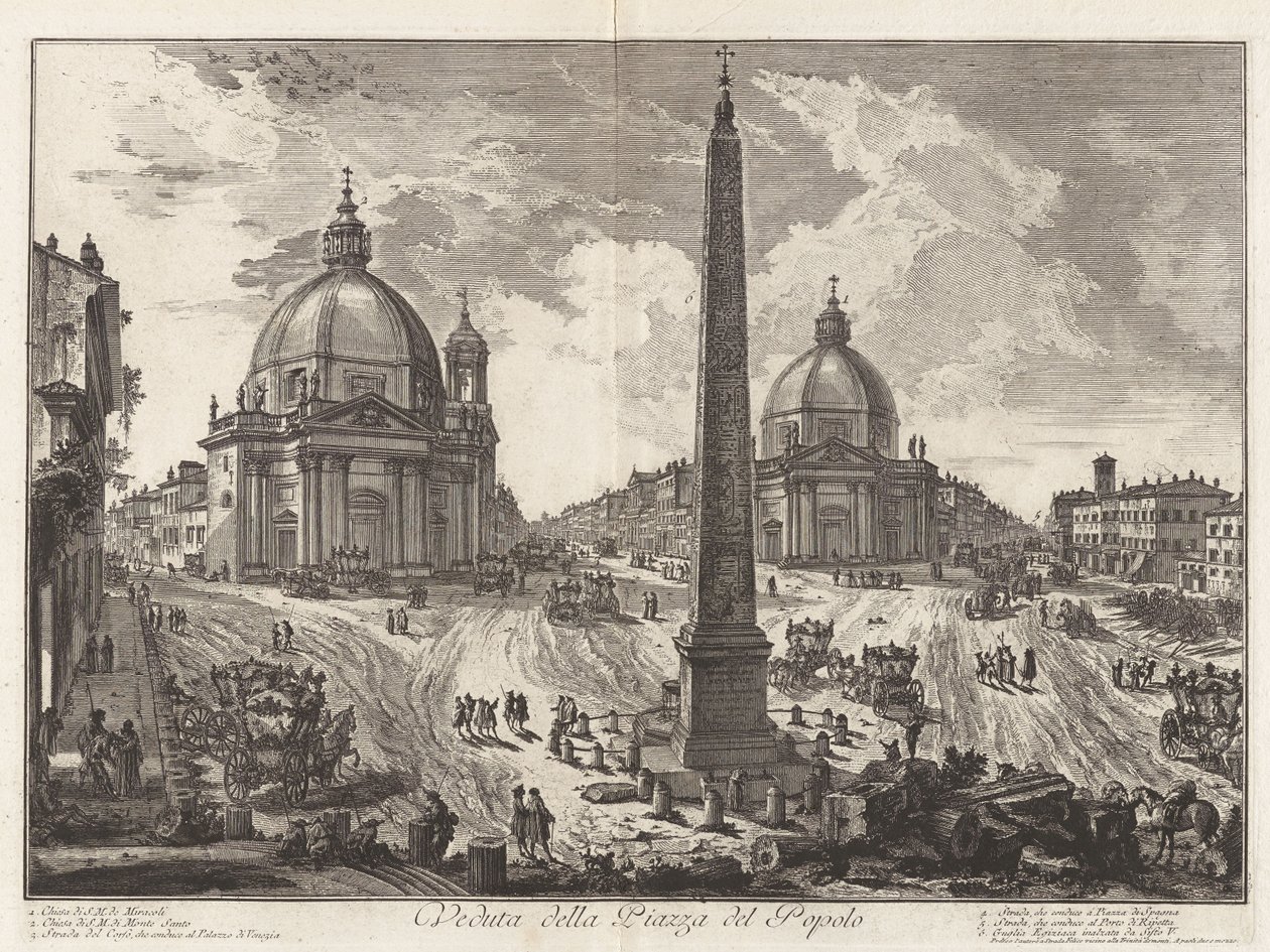 View of the Piazza del Popolo, from Views of Rome by Giovanni Battista Piranesi