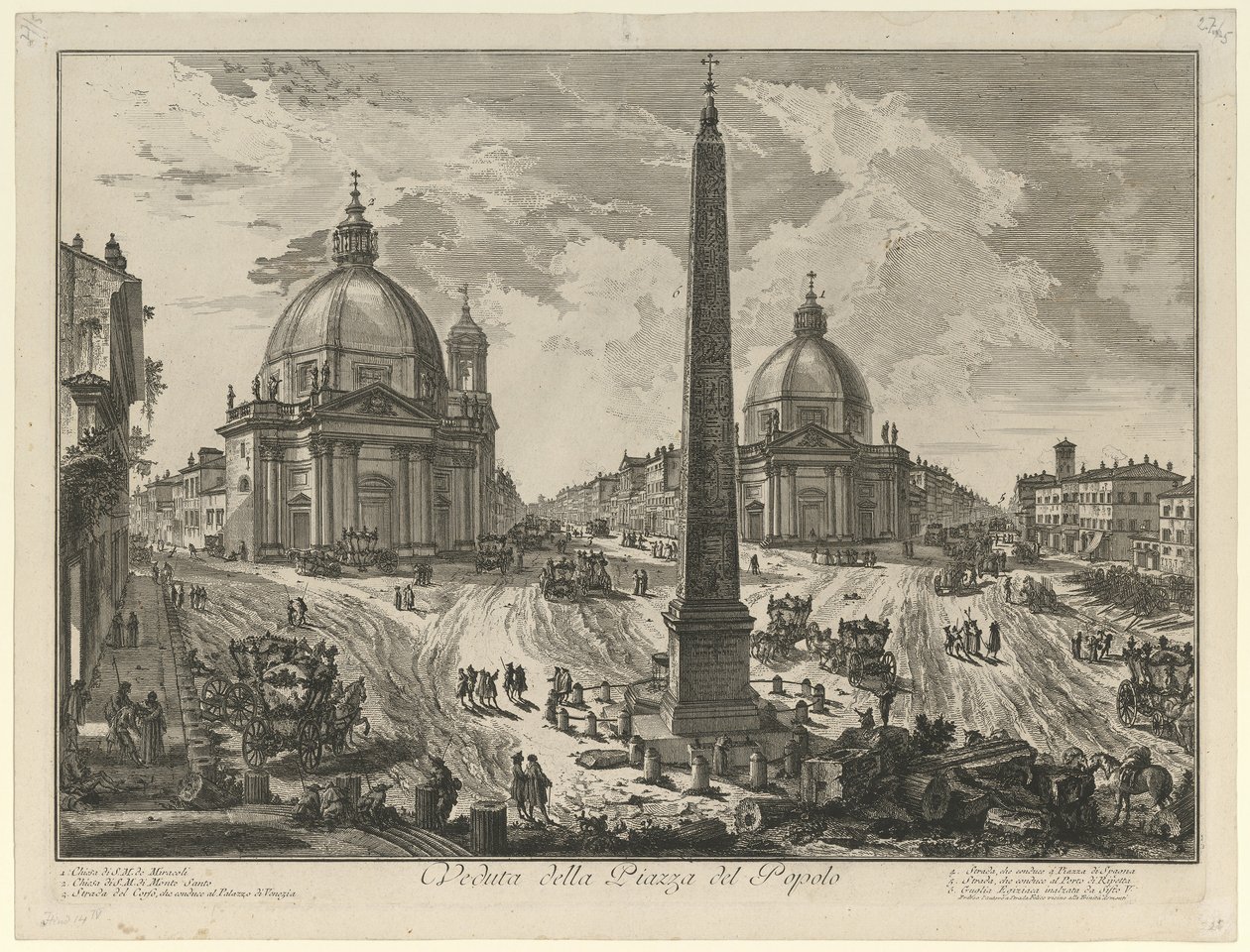View of the Piazza del Popolo by Giovanni Battista Piranesi