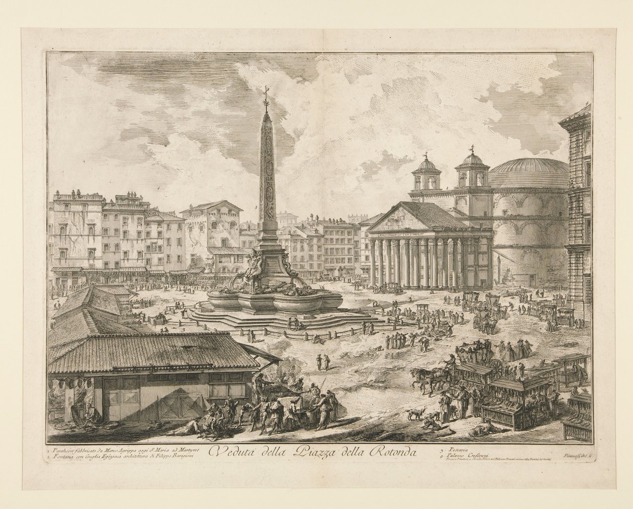 View of the Piazza della Rotonda, from Views of Rome by Giovanni Battista Piranesi