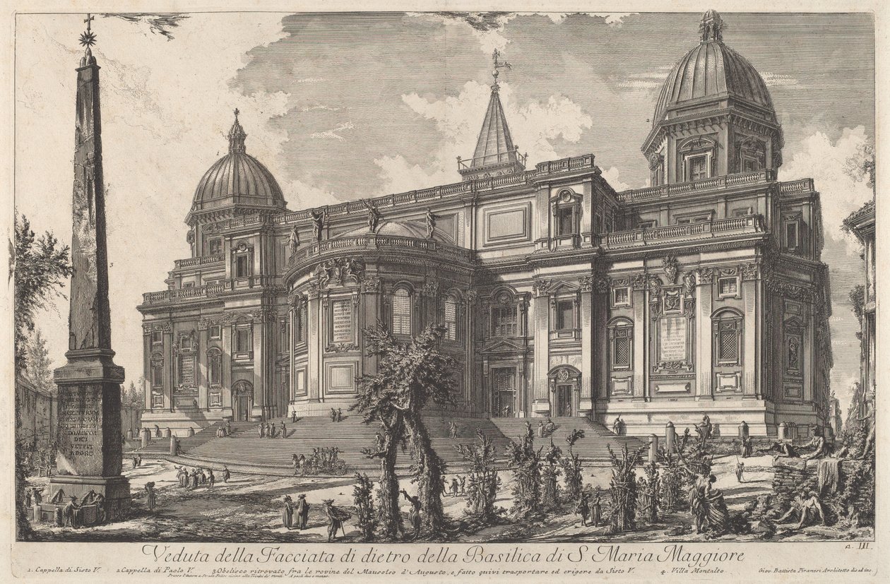 View of the Rear Facade of the Basilica of St. Mary Major by Giovanni Battista Piranesi