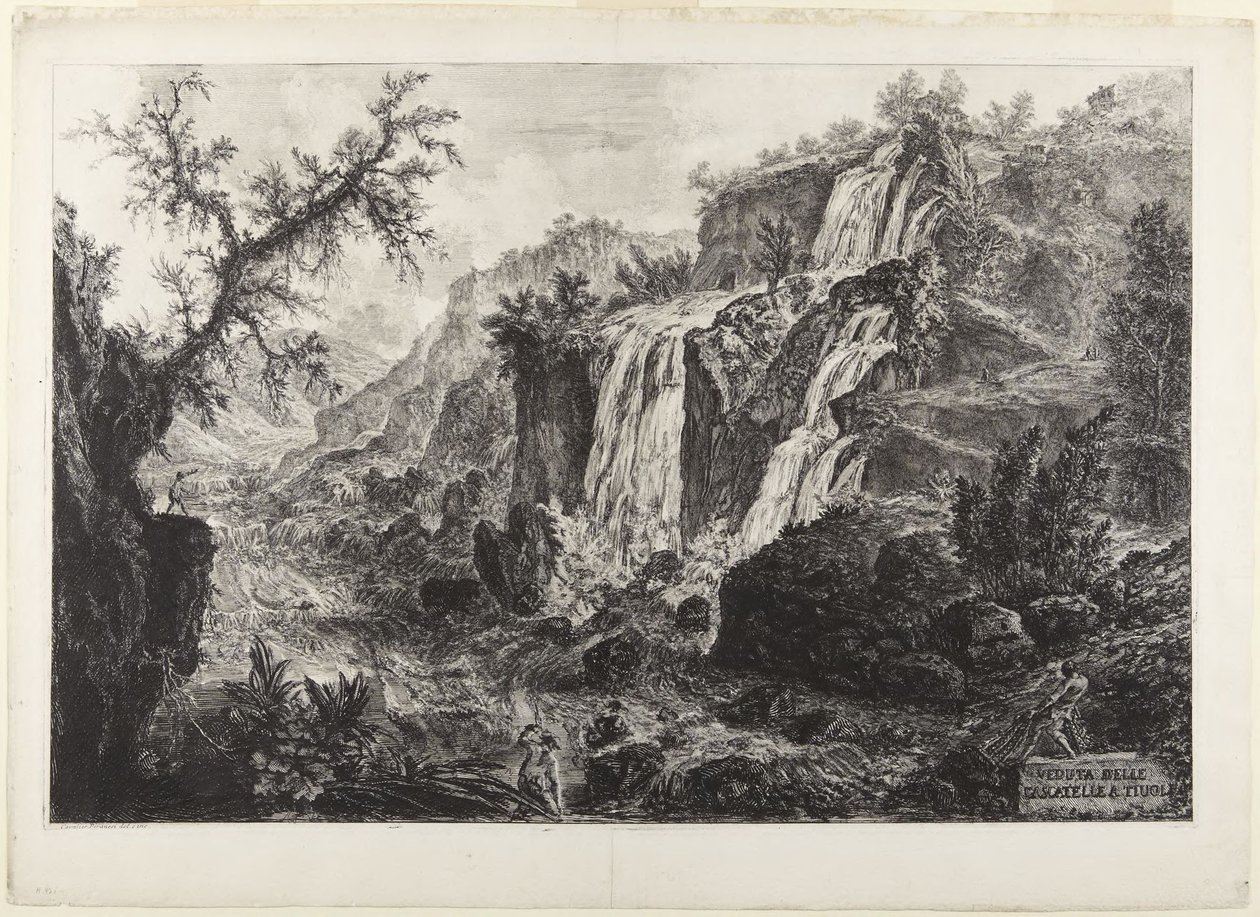 View of the Small Waterfalls at Tivoli by Giovanni Battista Piranesi