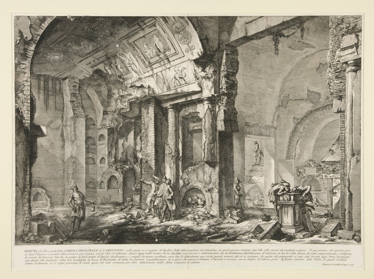 View of another part of the tomb chamber of L. Arruntius, from Le Antichità Romane by Giovanni Battista Piranesi